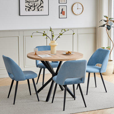 43.5cm H Upholstered Metal Parsons Chair