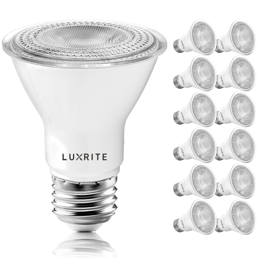 7 Watt (50 Watt Equivalent), PAR20 LED, Dimmable Light Bulb, E26/Medium (Standard) Base Luxrite