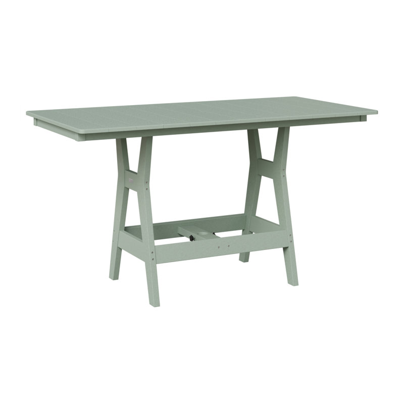 Table de bar rectangulaire 66 po Berlin Gardens Harbor, Écume de mer, écume de mer, H 38,87 po x l 66 po x P 33 po