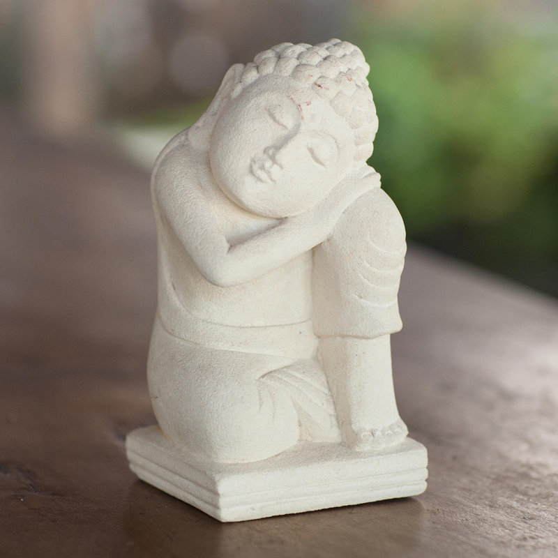 Buddha's Blissful Sleep Sandstone Figurine