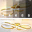  Gold 42cm LED Semi Flush Mount-1910823420