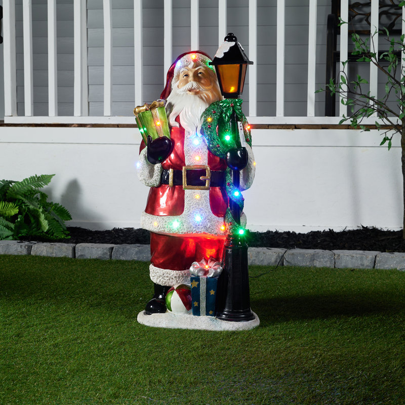 Santa Lamp Post with LED