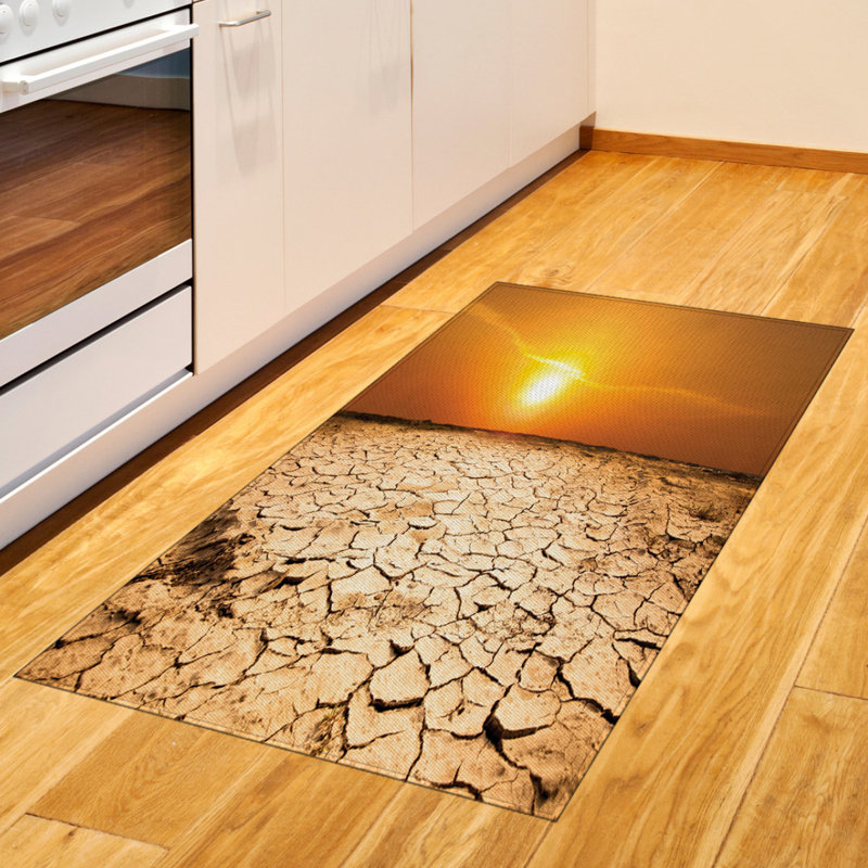 Desert High Density Long Fiber Poly Threads Decorative Area Rug Carpet, Rectangle 2'7" x 5'