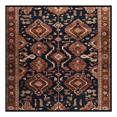 Machine Washable Persian Brown Area Rug