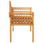 Banc de jardin, bois d'acacia brun résistant aux intempéries, 49 po