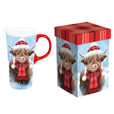 Tasse à café en céramique avec boîte-cadeau Winter Highland