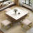 Modern Square Lift-top Coffee Table Set With Storage Space & 4 Ottomans