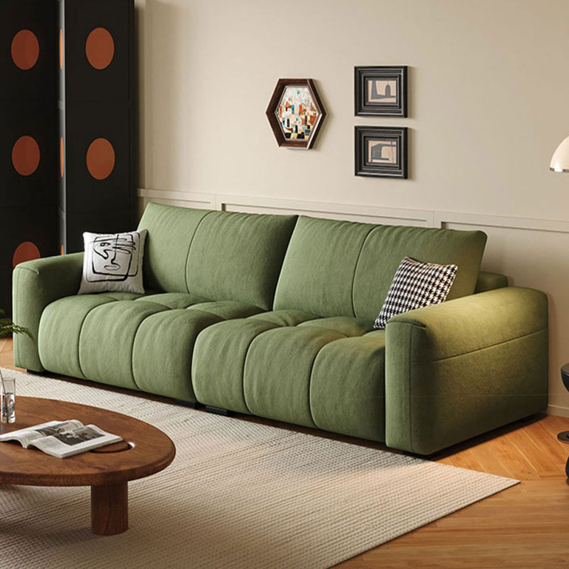 Canapé modulaire vert 100% polyester, H 29,92 po x l 86,61 po x P 41,34 po