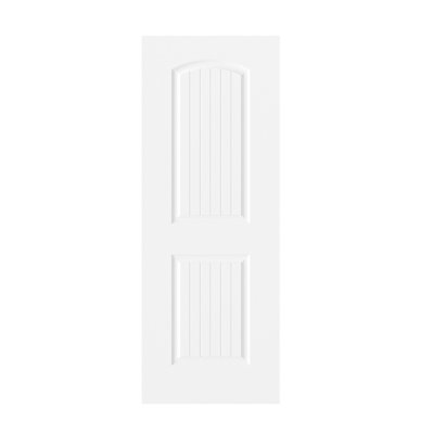 30"X80" 2 Panel Arch Top Plank Slab Door White Primed Hollow Core Composite Interior Door Slab