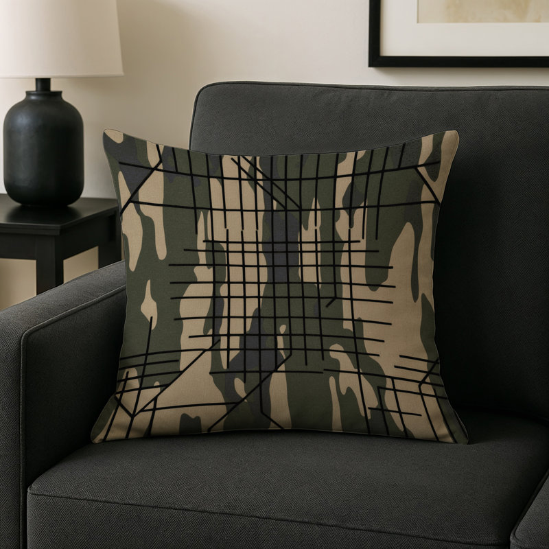 Apex Gridlock Indoor And Outdoor Throw Pillow, Square 18"