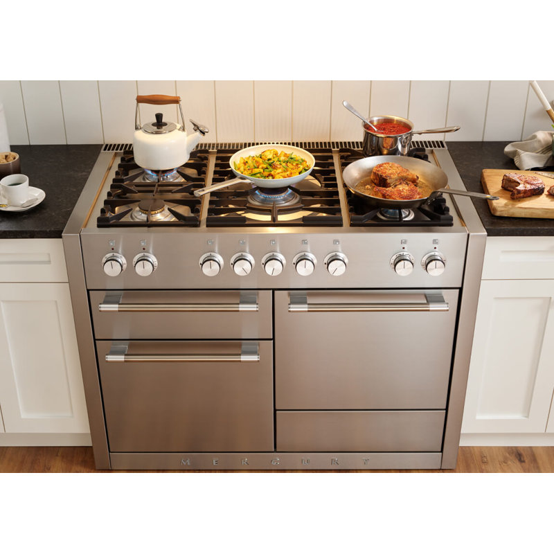 Mercury 48" 6 Cubic Feet Dual Fuel Freestanding Convection Range, Slate, Dual Fuel