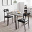 Ensemble de table de salle à manger 3 pièces pour 2 personnes, table de cuisine moderne avec 2 chaises rembourrées rembourrées, ensemble de coin-repas compact pour un petit espace, appartement