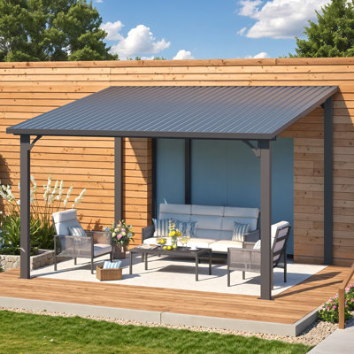 Hardtop Gazebo With Galvanized Steel Sloping Roof