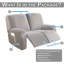 Housse pour fauteuil inclinable en velours extensible-88658840