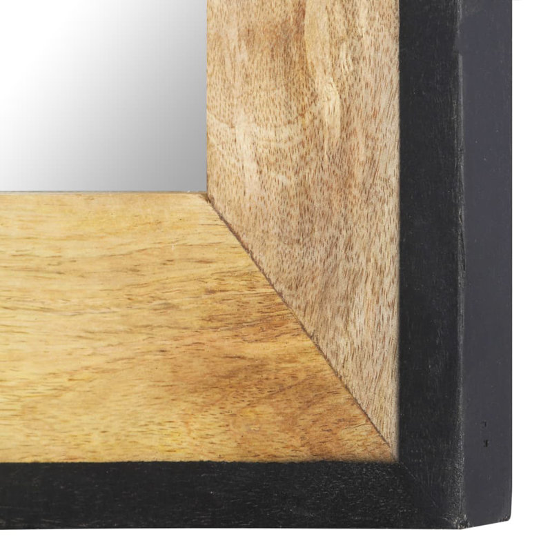 Lenny Wood Flat Wall Mirror, 80cm H x 50cm W