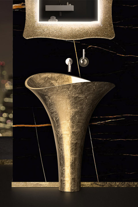 Luxury Glass Pedestal Sink