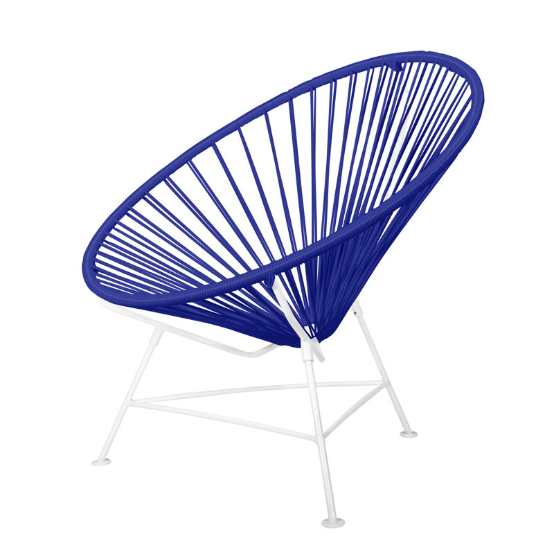 Innit Indoor Handmade Lounge Chair, Navy/White
