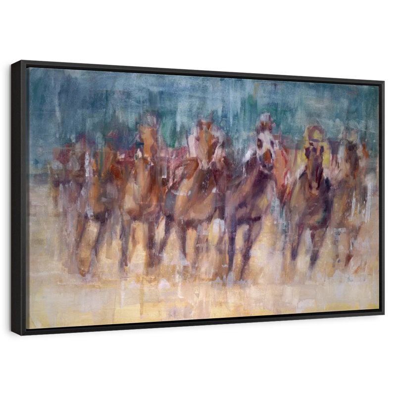 Final Sprint, Floating Frame Black, 40" X 27"