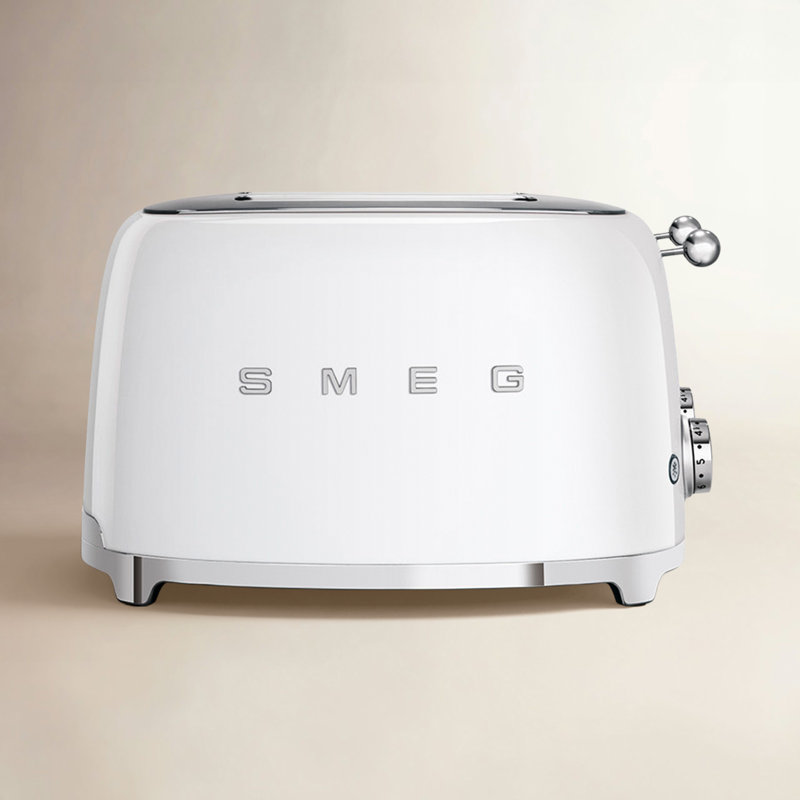 SMEG 50's Retro Style 4x4 Toaster, White