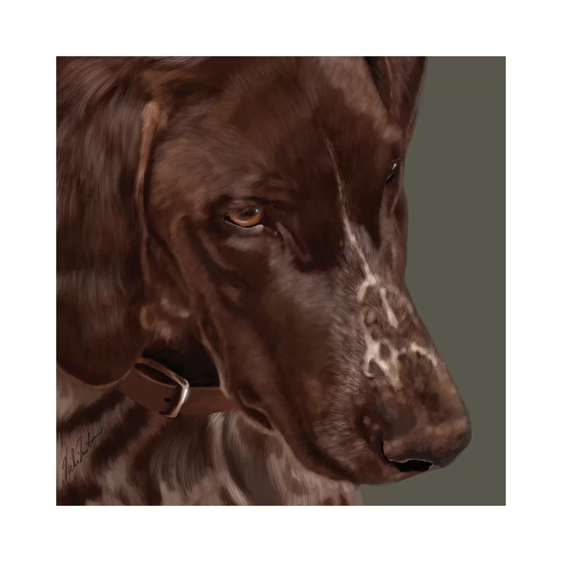 " German Shorthaired Pointer " by Vicki Newton Painting Print, 12" H x 12" W x 0.75" D