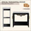 Meuble-lavabo mural 24 po avec lavabo en céramique et armoire latérale, portes à fermeture en douceur-724340070