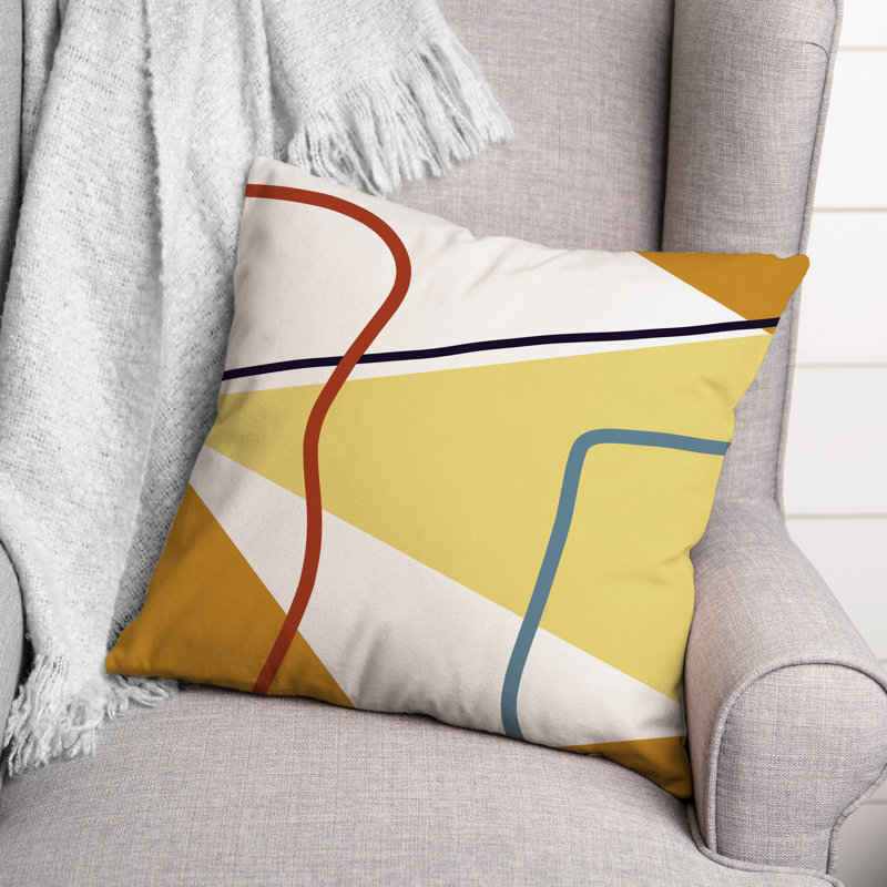 Geometric Outdoor Reversible Throw Pillow