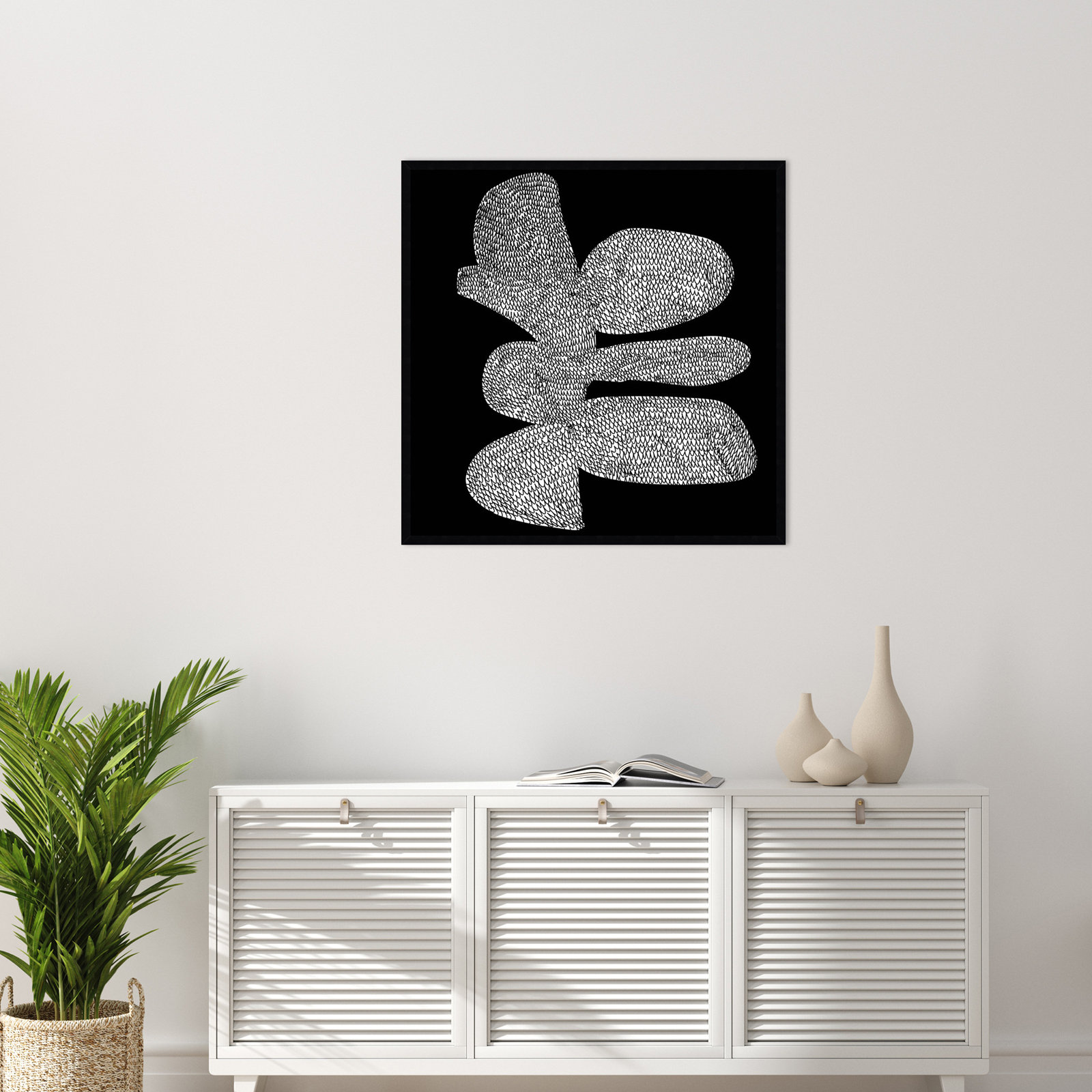 Craft by Dan Hobday, 33" H x 33" W, Black