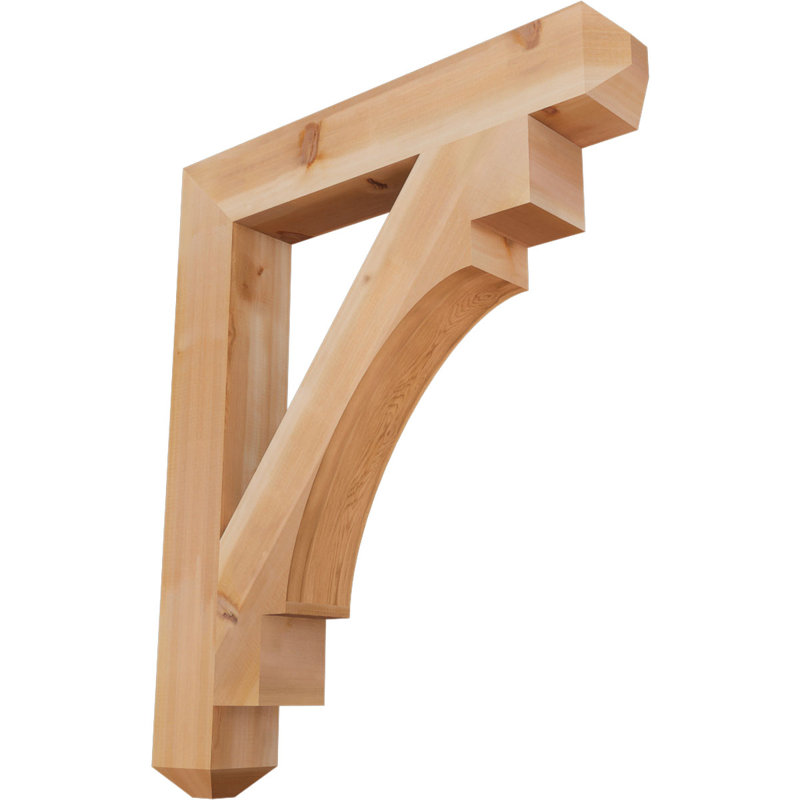 Support l 5 1/2 po x P 38 po x H 46 po Merced Craftsman, cèdre rouge de l'Ouest, Cèdre rouge, H 46 po x l 5,5 po x P 38 po
