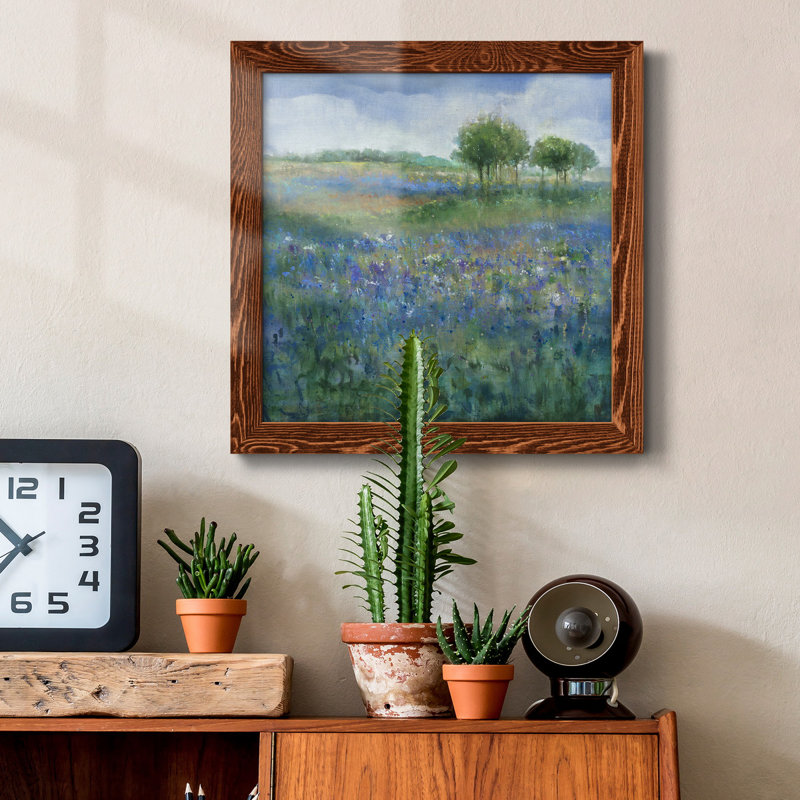 " ROLLING HILL ", 17" H x 17" W x 1.5" D, Maple Framed
