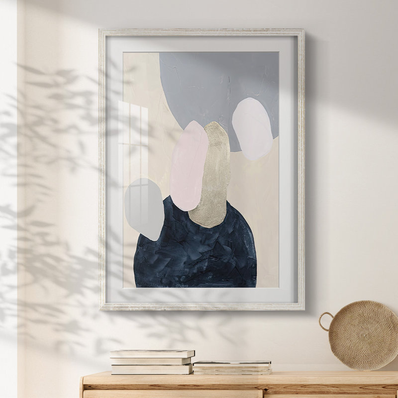 Orbes en sourdine IV - impression encadrée, H 28,5 po x l 20,5 po, Blanc