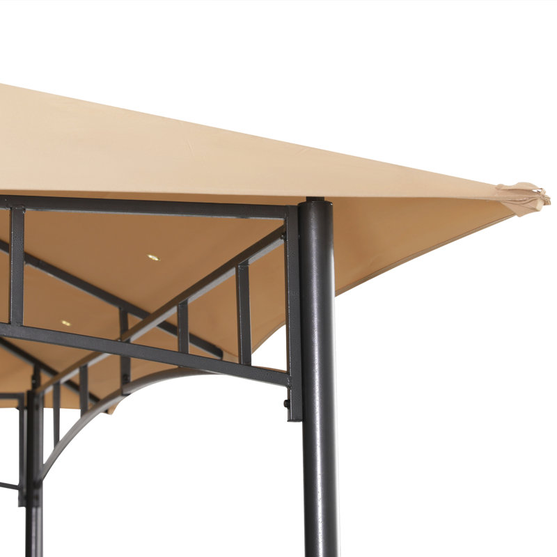 9 pi. L 9 pi. D Abri de jardin en acier, Beige
