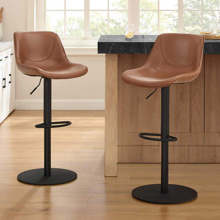 Alliemae Swivel Adjustable Height Bar Stool (one stool incomplete) 