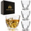 Premium Twisted Whiskey Glasses 10oz - (Set of 4)