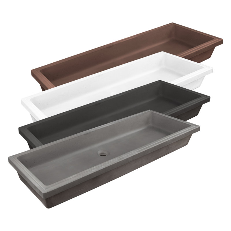 Newterra Concrete Under-mount Sink, Slate