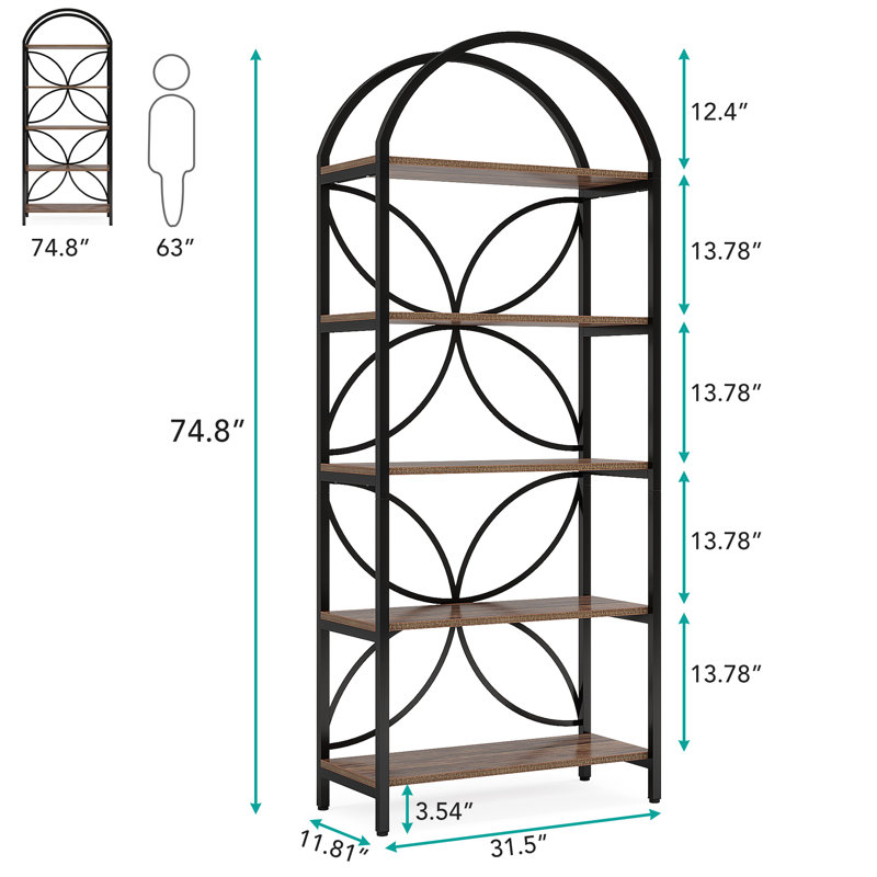 Etagere Bookcase, Brown/Black