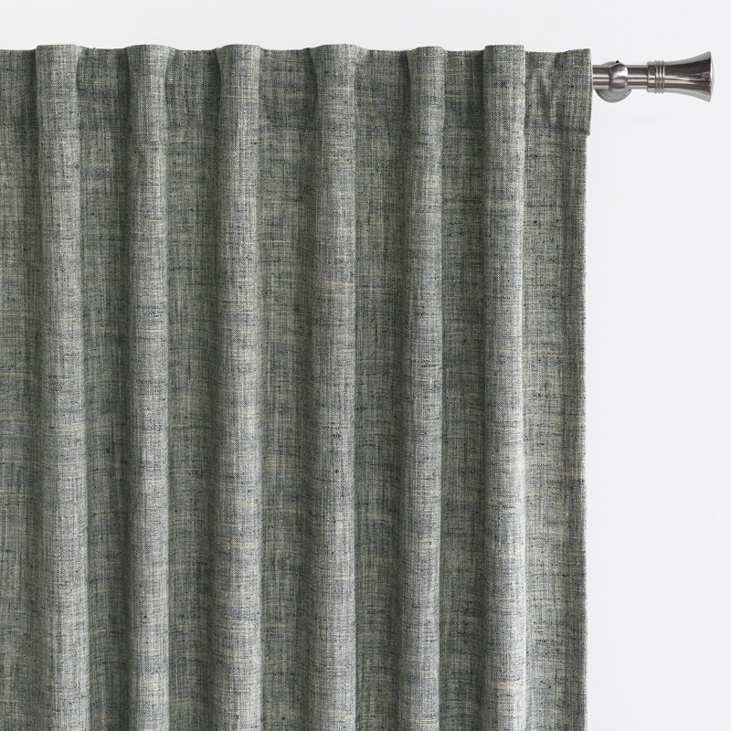 Rowley Room Darkening Curtain, Charcoal, 48" W x 120" L