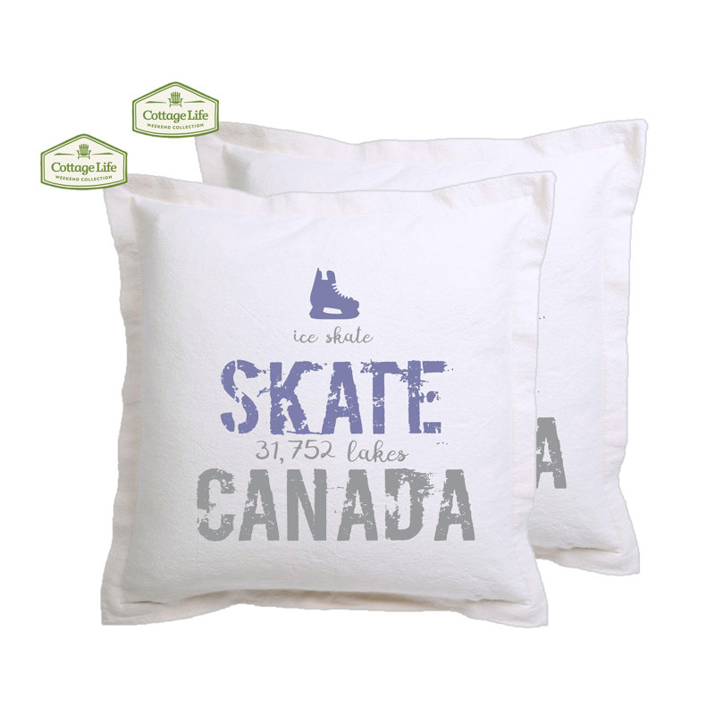 Housse de coussin en coton Canadian Quotes, polyester
