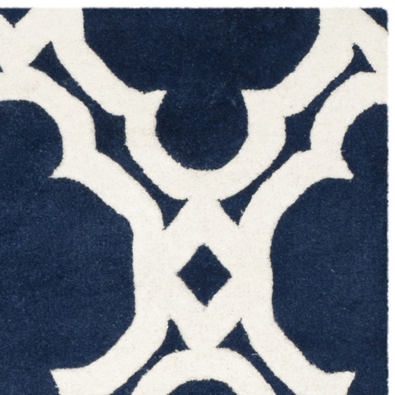 Chatham Hand Tufted Wool Geometric Rug, Square 5'