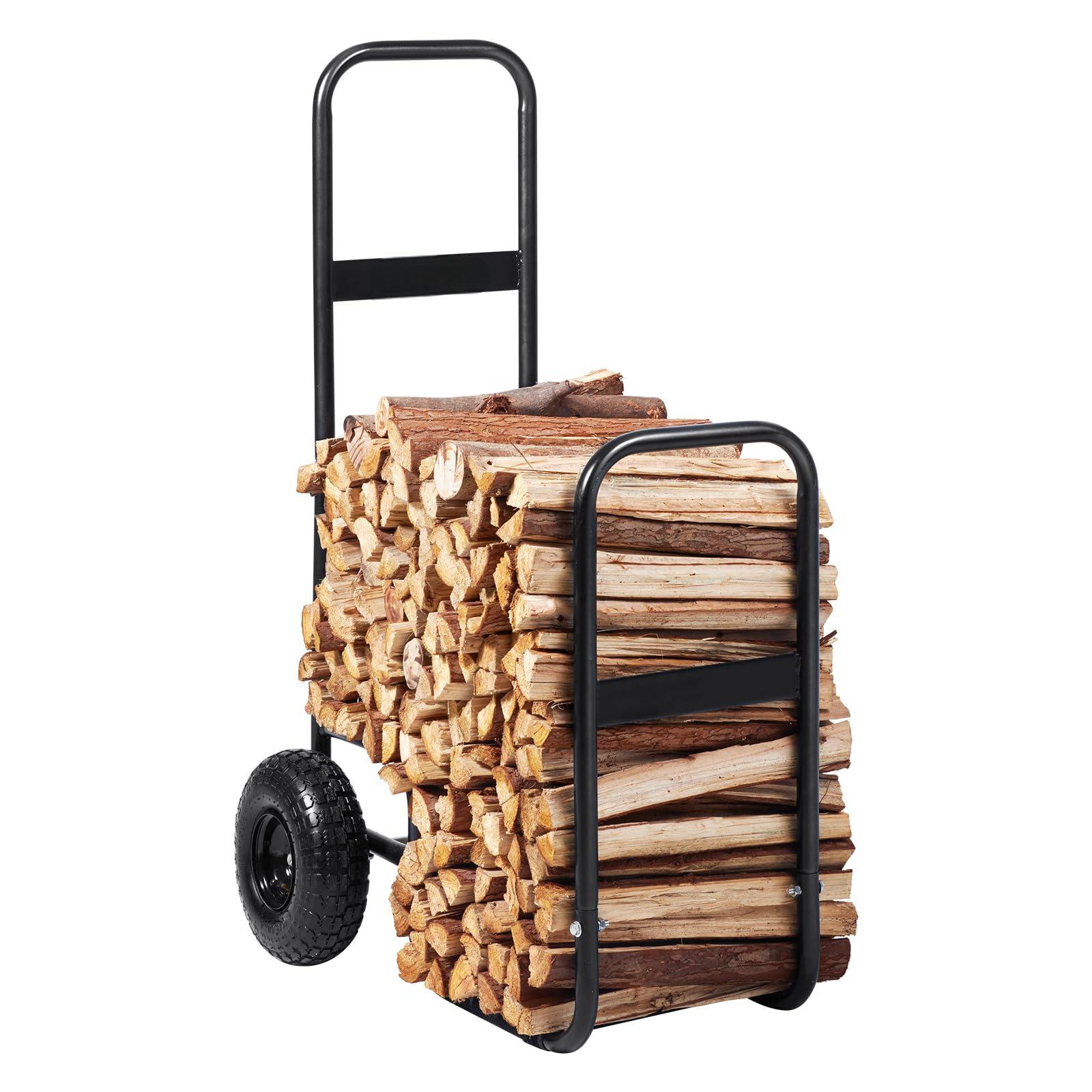 17 Stories Firewood Log Cart, Outdoor And Indoor Wood Rack Storage ...