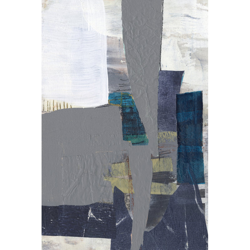 «Teal Inset II» par Jennifer Goldberger - impression sur toile tendue, H 48 po x l 32 po