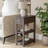 24'' Tall End Table, Narrow Side Table with Drawer and Shelves for Small Space-664805225