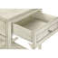 Table de chevet 2 tiroirs en placage blanc antique avec tiroir et rangement pour chambre à coucher
