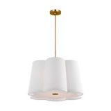 Bronte 3 - Light Medium Hanging Shade Burnished Brass