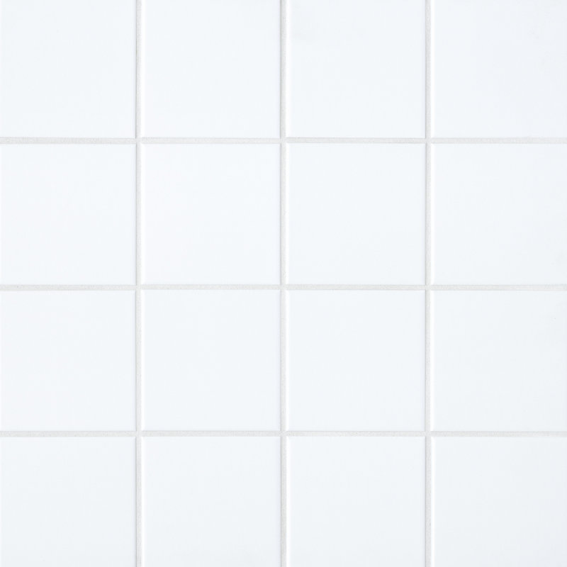 Carrelage mosaïque en céramique blanc glacé Nantucket