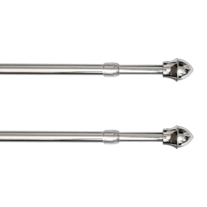 Cafe Rod 7/16" Chrome 18 - 28 - Set Of 2