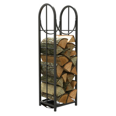 33cm W Metal Log Rack