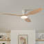 Ventilateur de plafond d'intérieur à pales en ABS 52 po avec éclairage à DEL à intensité variable et télécommande Karlena, 3 températures de couleur, moteur CC réversible à 6 vitesses, minuterie-115428072-112984402