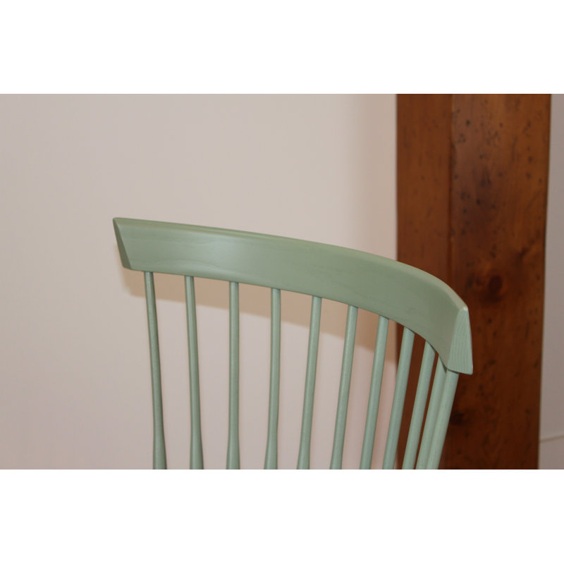 Chaise d'appoint à dossier Windsor en bois massif vert