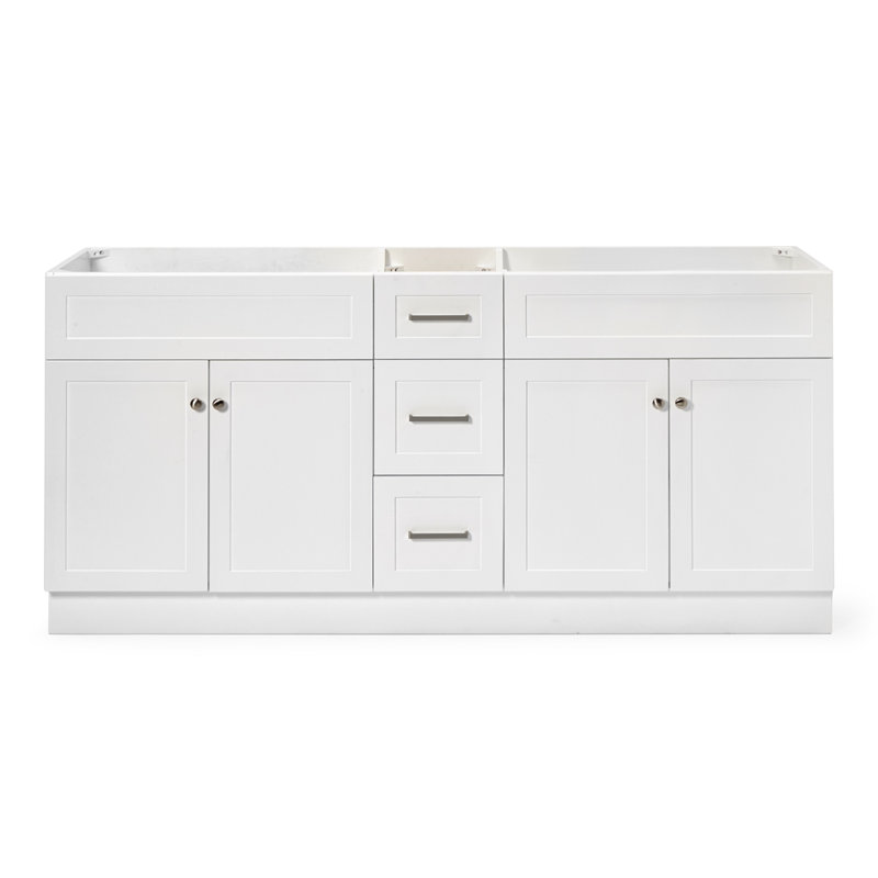 Base de meuble-lavabo double 72 po Hamlet, Blanc