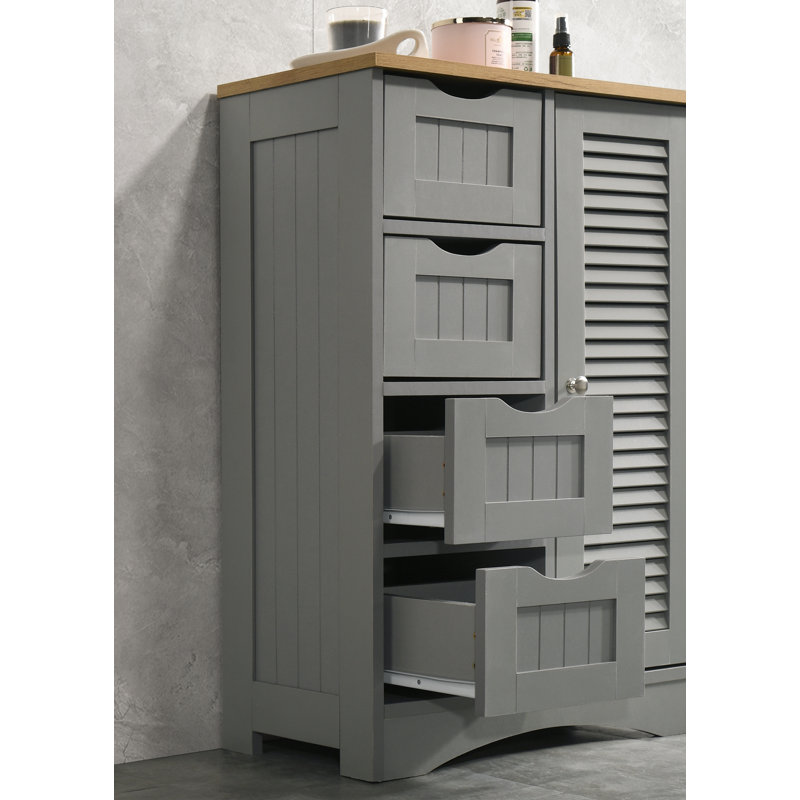 Danna Bathroom Cabinet, Grey/Oak